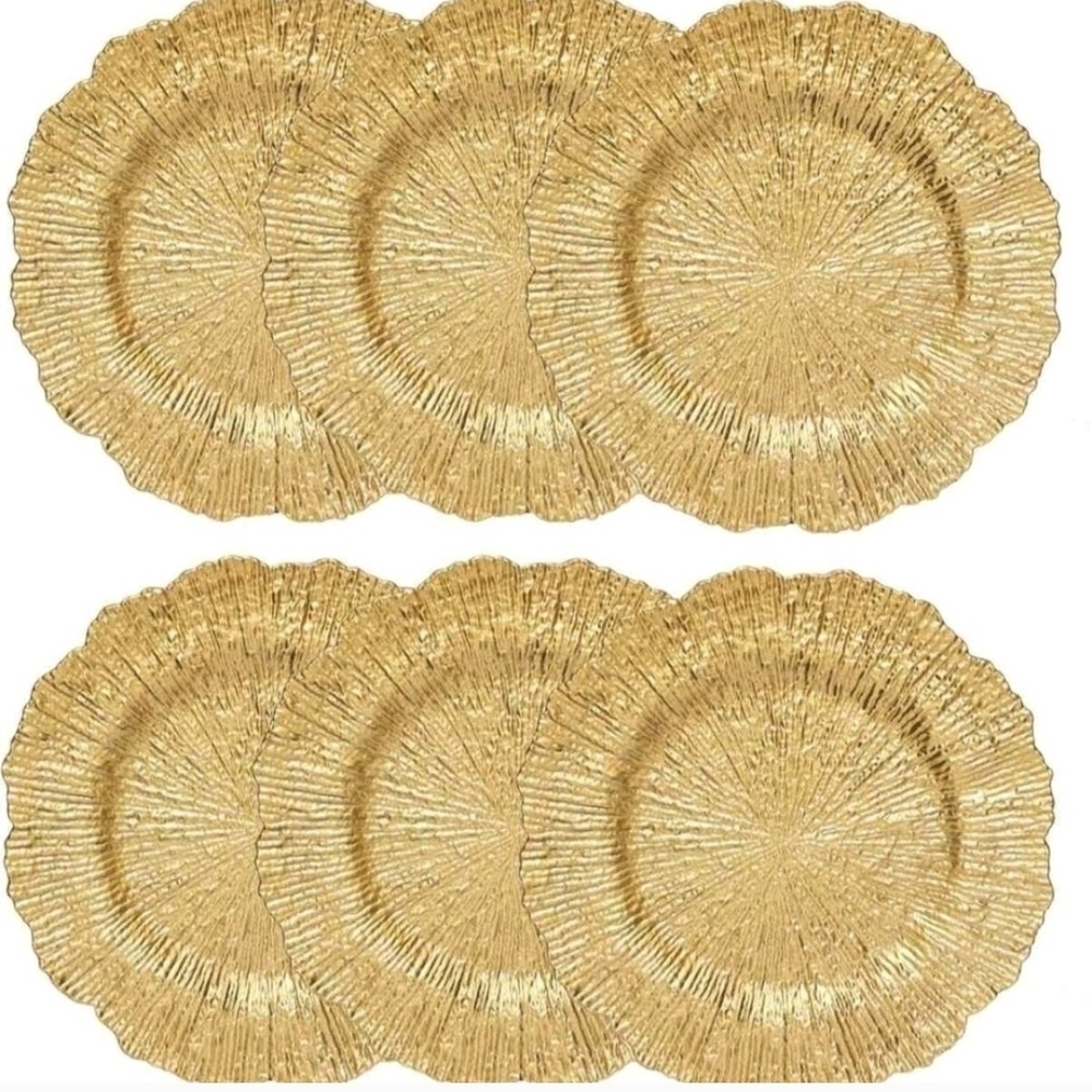 Textured Gold Charger Plate